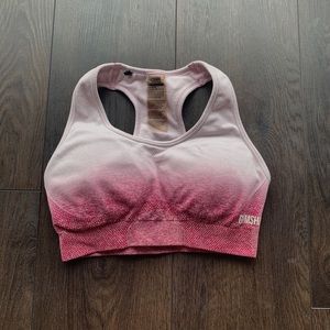 Gymshark pink ombré sports bra, size S